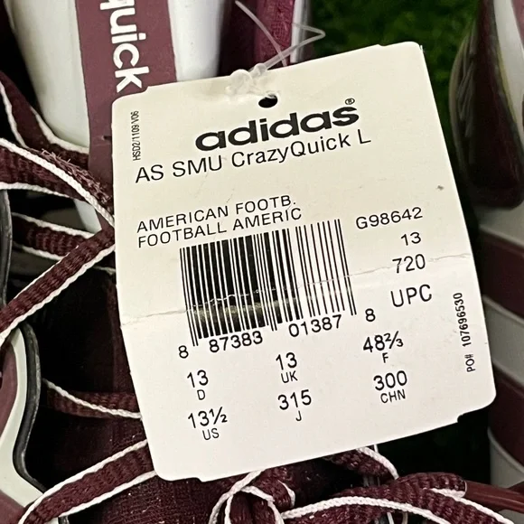 NWT Adidas Texas A&M CrazyQuick L Mens Size 13.5 Maroon White Football Cleats - Picture 3 of 15